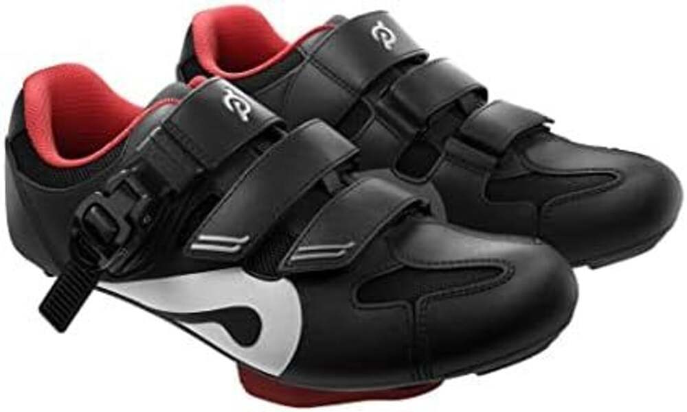 Peloton Cycling Shoes Black White Red with Cleats Size: 38 NIB